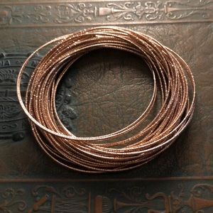 Rose gold paparazzi bangles